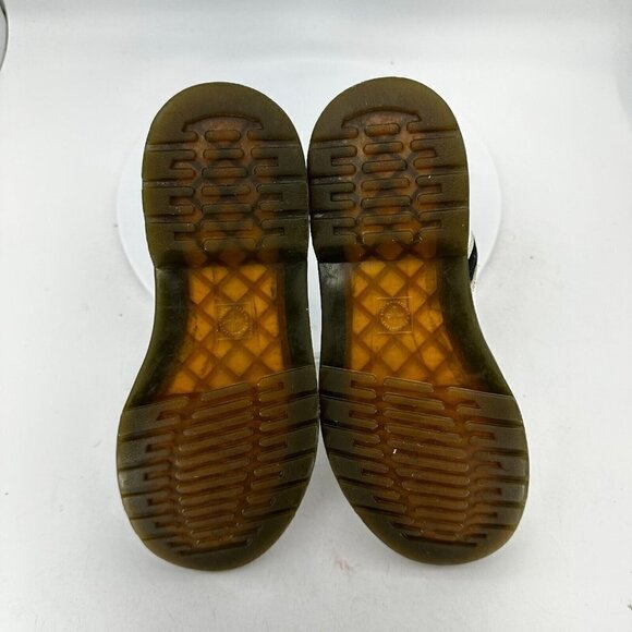 Dr Martens 1460 J Women US 5 White Leather Side Zip Classic 8 Eye Combat Boot - Picture 11 of 14